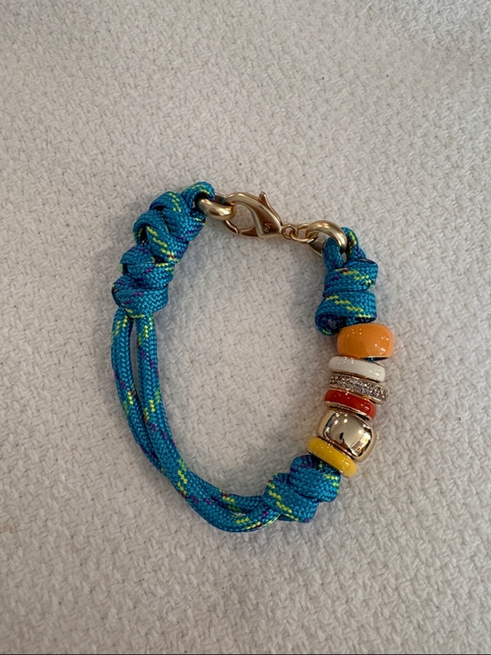 Roxanne Assoulin Blue Turquoise and Multicolor Bead Rope Bracelet